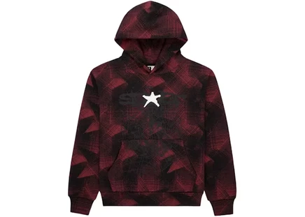Унисекс худи SP5DER Plaid Splatt, черное