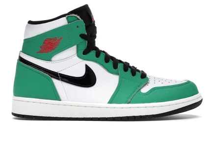Женские кроссовки Jordan 1 Retro High Lucky Green, зелено-белые
