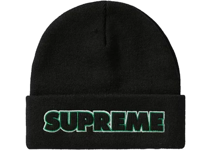 Мужская шапка-бини Supreme Outline FW19, черная