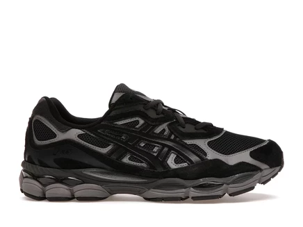 Мужские кроссовки Asics Gel-NYC из кожи и сетки, графитово-серые и черные