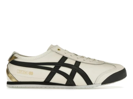Мужские кроссовки Onitsuka Tiger Mexico 66, кремово-черные с золотом