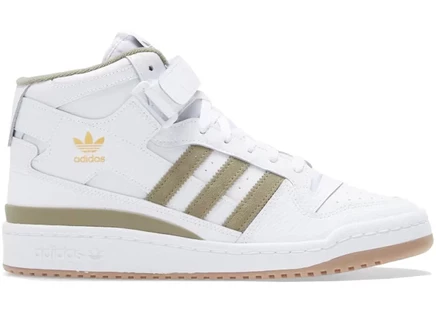 Мужские кроссовки adidas forum mid, бело-зеленые