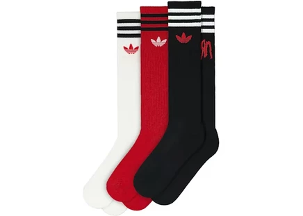 Мужские носки Adidas x KoRn, 3 пары, белые/черные/красные