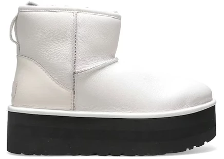 Женские ботинки Ugg Classic Mini Platform Matte, ультраматовый белый