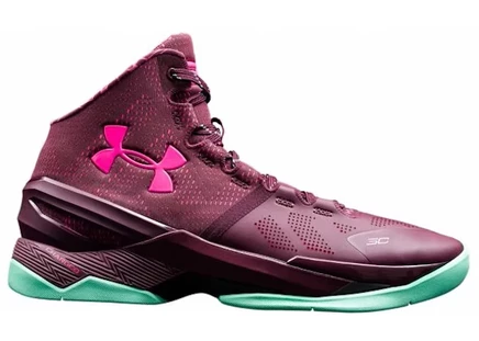 Мужские кроссовки Under Armour Curry 2 Black History Month, темно-бордово-розовые