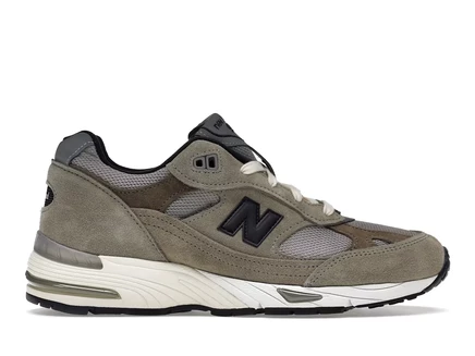 Женские кроссовки new balance 991 jjjjound, серо-оливковые