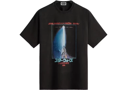 Мужская футболка KITH x STAR WARS Japanese Poster Vintage, черная
