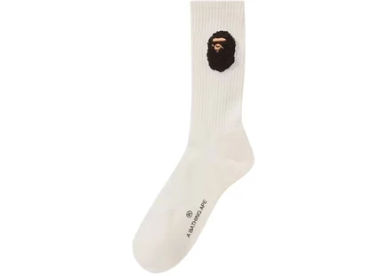 Мужские носки BAPE Balloon Yarn Ape Head, белые