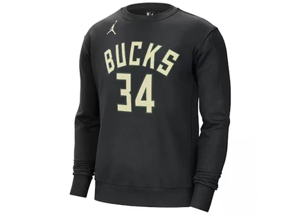 Мужской флисовый свитшот Jordan NBA Milwaukee Bucks Giannis, черный