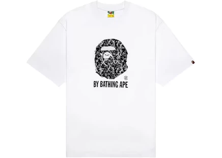 Мужская футболка BAPE x CLOT свободного кроя, белая