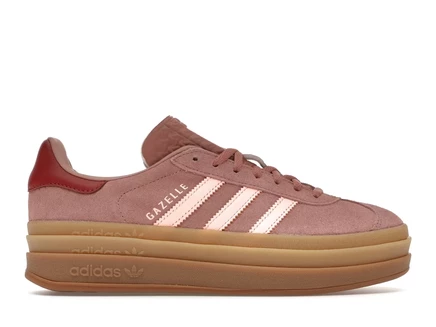 Женские кроссовки Adidas Gazelle Bold, коричнево-оранжевые