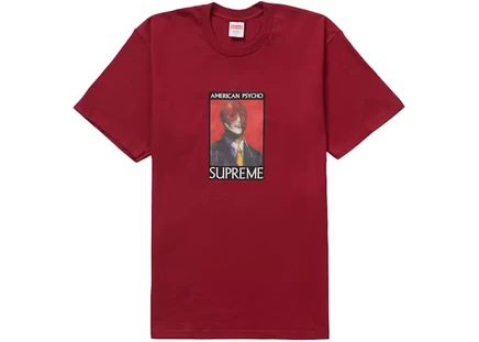 Мужская футболка Supreme American Psycho, кардинал