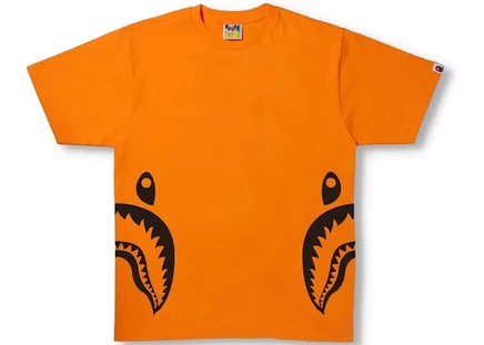 Мужская футболка Bape Bicolor Side Shark, оранжевая