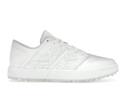 Мужские кроссовки Jordan Nu Retro 1 Low Golf, белые/платиновые/голубые