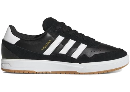 Мужские кроссовки Adidas Tyshawn II, черные/белые/с коричневой подошвой