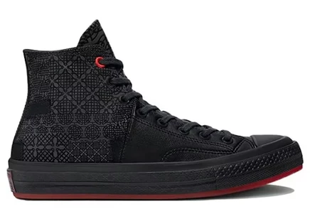 Мужские кеды Converse Chuck Taylor All Star 70 Hi Chinese New Year пэчворк, черно-красные