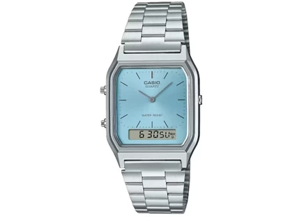 Унисекс часы Casio Vintage AQ-230A-2A1, голубой циферблат