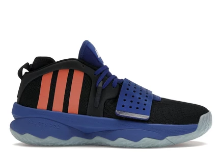 Мужские баскетбольные кроссовки Adidas Dame 8 EXTPLY, темно-синие/коралловые