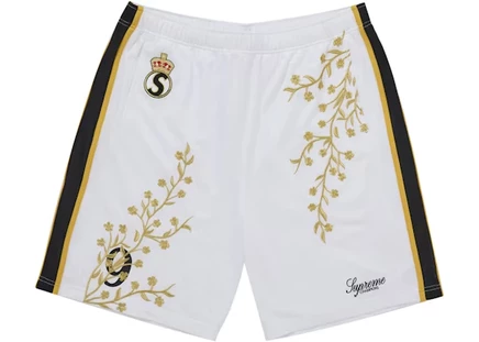 Мужские футбольные шорты Supreme Floral Soccer, белые