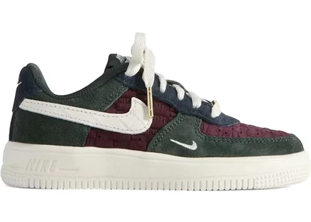 Детские кроссовки Nike Force 1 Low Kith, темно-бордовые