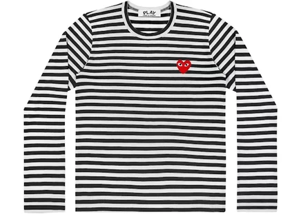Женский лонгслив Comme des Garcons Play, черно-белый