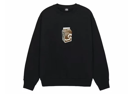 Мужской свитшот Stussy Milk Crew, черный