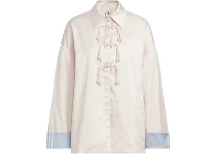 adidas Womens New Chinese Loose Fit Shirt Jacket (Asia Sizing) Wonder Quartz wonder quartz