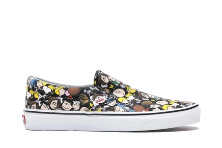 Мужские слипоны Vans Slip-On «Peanuts The Gang», черные