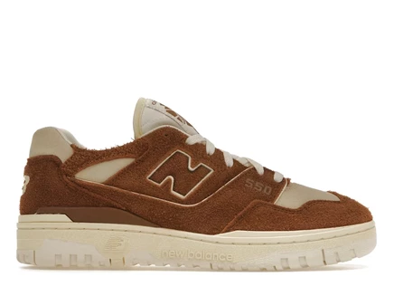 Мужские кроссовки New Balance 550, коричневые замшевые