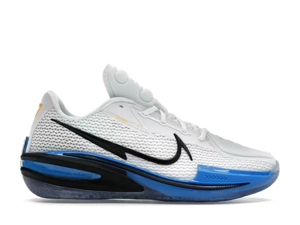 Мужские кроссовки Nike Air Zoom GT Cut, бело-голубые с оранжевыми и черными акцентами