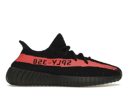 Мужские кроссовки Adidas Yeezy Boost 350 V2, черно-красные