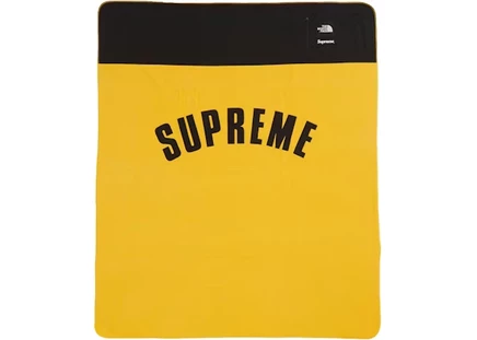 Плед флисовый Supreme The North Face Denali, желтый
