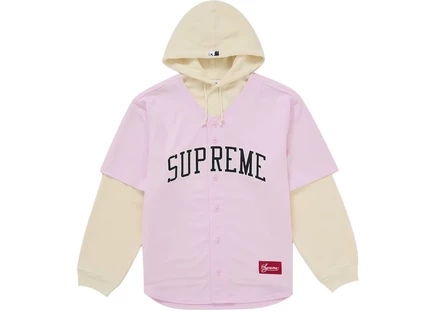 Supreme Chicago White Sox Hooded Baseball Jersey Pink pink