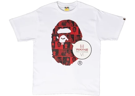Футболка Bape Tha Carter VI Ape Head, белая