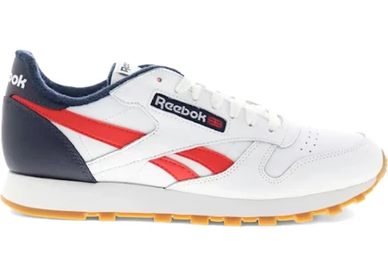 Мужские кроссовки Reebok Classic Leather MU, бело-темно-синие/красные