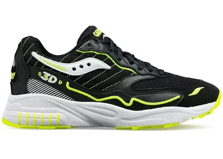 Мужские кроссовки Saucony 3D Grid Hurricane, черные/кислотно-желтые