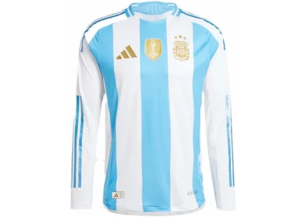 Мужская футболка Adidas Argentina 24 (дл. рукав), бело-синяя