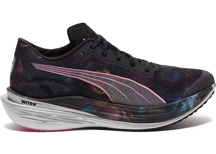 Женские беговые кроссовки Puma Deviate Nitro Elite 2, черно-розово-желтые