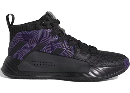 Детские кроссовки Adidas Dame 5 Marvel Black Panther, черные