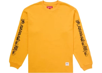 Мужской лонгслив Supreme Old English, желтый