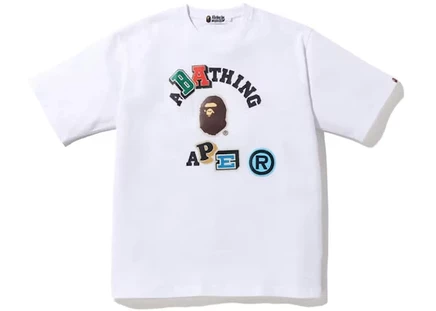 Мужская футболка Bape Multi Fonts Collage, белая