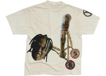Мужская футболка Travis Scott Rodeo 10 Years Chain, белая