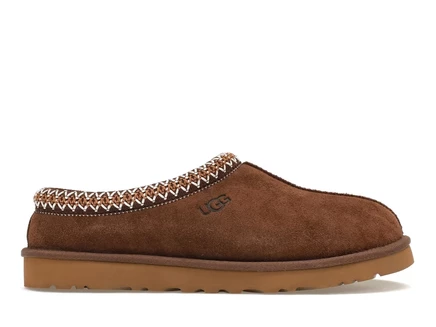 Мужские тапочки UGG Tasman замшевые с подкладкой UGGpure, шоколадные