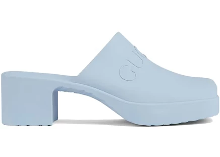 Женские сандалии Gucci Slip-On, пастельно-голубые