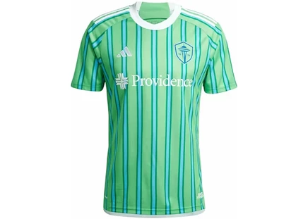 Мужская игровая футболка Adidas Seattle Sounders FC 24/25, лаймовая/синяя