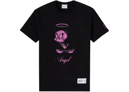 OVO Looney Tunes Tweety Bird Angel In Disguise T-Shirt Black black