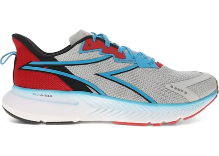 Мужские кроссовки Diadora Mythos Blushield Volo 4, серебристые/Blue Danube/Salsa