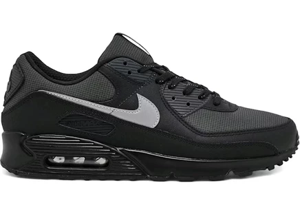 Мужские кроссовки Nike Air Max 90, черные с серебристым