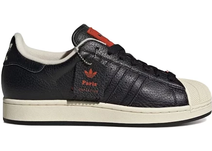Мужские кроссовки Adidas Superstar Paris, черные/кремовые