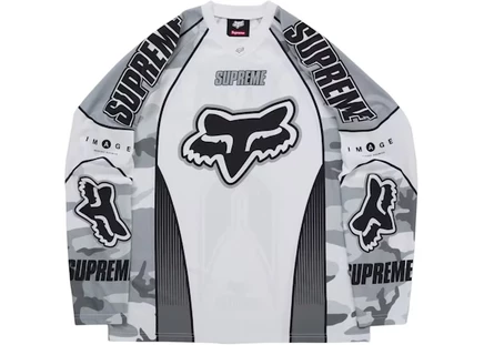 Мужское джерси Supreme x Fox Racing DMX, белое